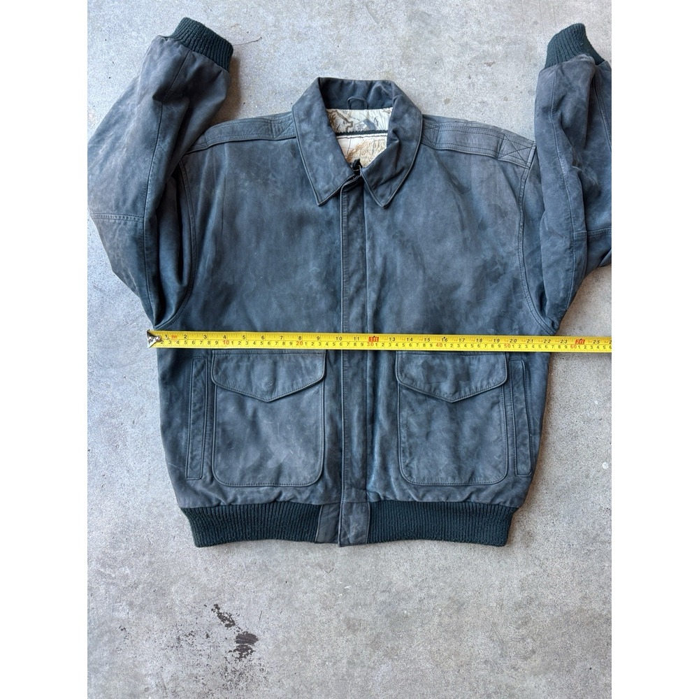VTG 80s G-3 Global Soft Suede 100% Leather Bomber Flight Aviator A-2 Jacket S - Picture 10 of 11